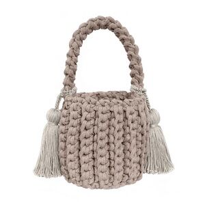 Binge Amalfi Handcrafted Tan Woven Bag